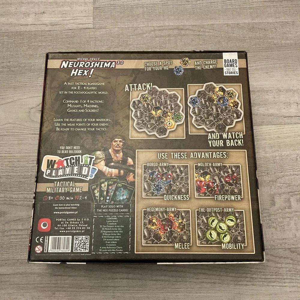 NEUROSHIMA HEX! 3.0 Board Game by Portal Games Complete
